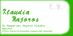 klaudia majoros business card